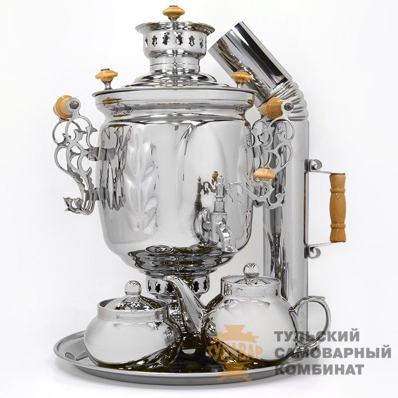Набор «Дубрава» жаровой на дровах, 5 литров, 5 предметов, никель, тульский завод