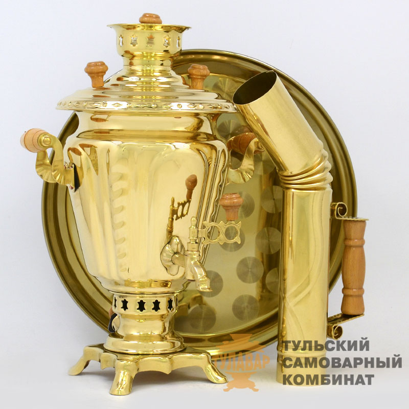 Набор «Русская краса» на дровах, 3 литра, 3 предмета, латунь