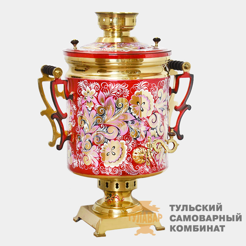 Самовар 45 литров «Заряница» электрический расписной