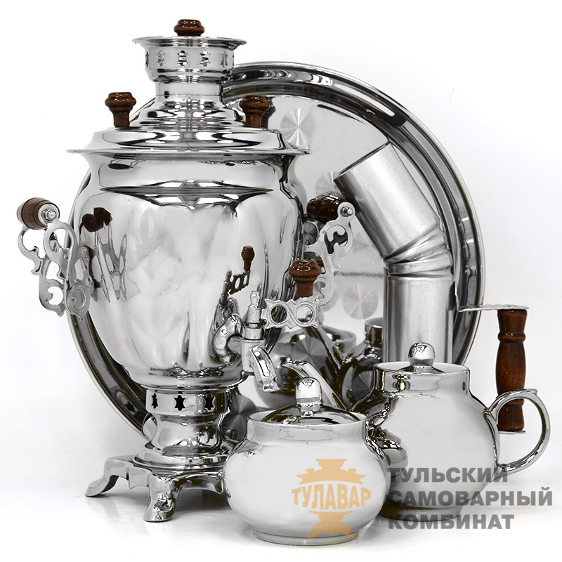 Набор жаровой формы жёлудь, 3 литра, 5 предметов, никелированный