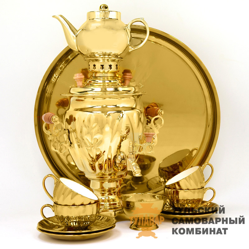 Набор «Жёлудь» электрический, 3 литра, 8 предметов, латунь
