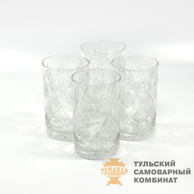 Стаканы хрустальные толстостенные 4 штуки