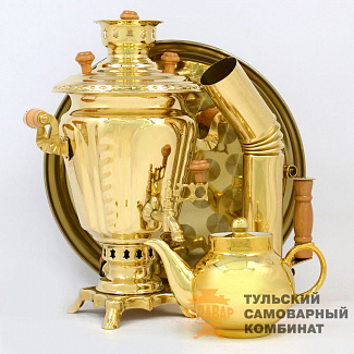 Набор «Русская краса» на дровах, 3 литра, 4 предмета, латунь. Обзор в 360˚