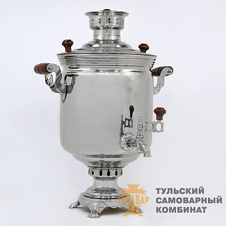 Самовар «Светоч» комбинированный, 7 литров, никель. Обзор в 360˚