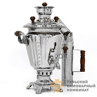 Самовар «Русская краса» <br/>жаровой, 3л, никелированный