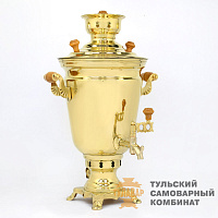 Самовар «Рюмка» <br/>жаровой, 4л, латунный
