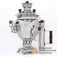 Самовар «Жёлудь» <br/>жаровой, 3л, никелированный