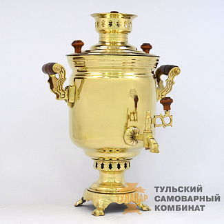 Самовар «Традиционный» на дровах, 5 литров, латунь. Обзор в 360˚