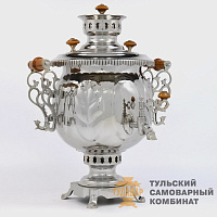 Самовар «Шар»<br/>комбинированный, 4,5л, никель