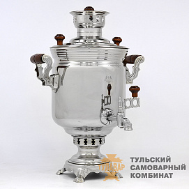 Самовар «Светоч» на дровах, 5 литров, никель