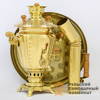 Набор «Русская краса» на дровах, 3 литра, 3 предмета, латунь. Обзор в 360˚