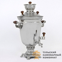 Самовар «Рюмка» <br/>жаровой, 4л, никелированный