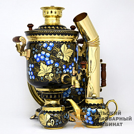 Набор расписной «Черника», жаровой, 5л