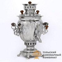 Самовар «Жёлудь» <br/>жаровой, 2л, никелированный