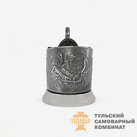 «Охотники на привале» подстаканник, никель